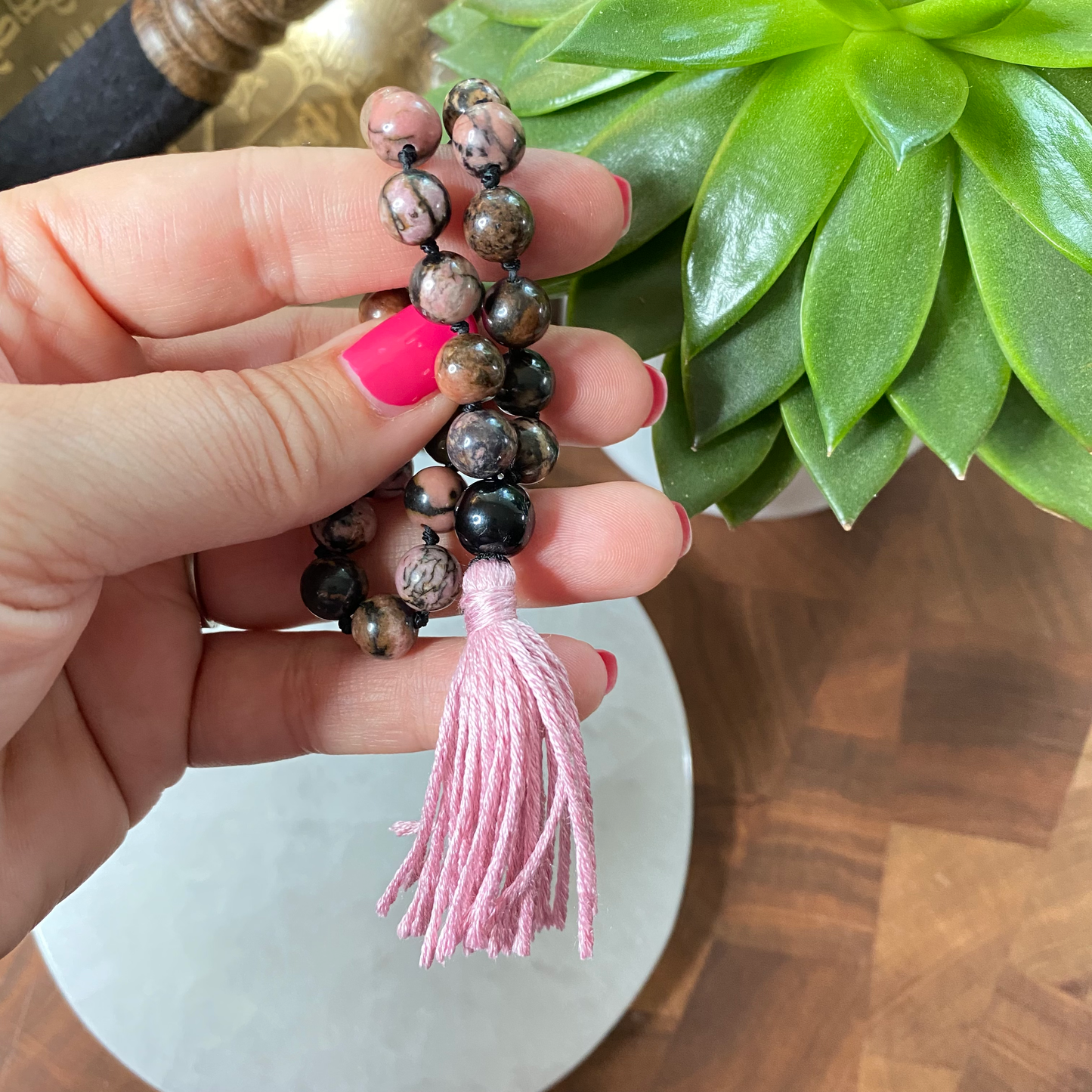 Pocket of Peace - Rhodonite Mini Mediation Beads