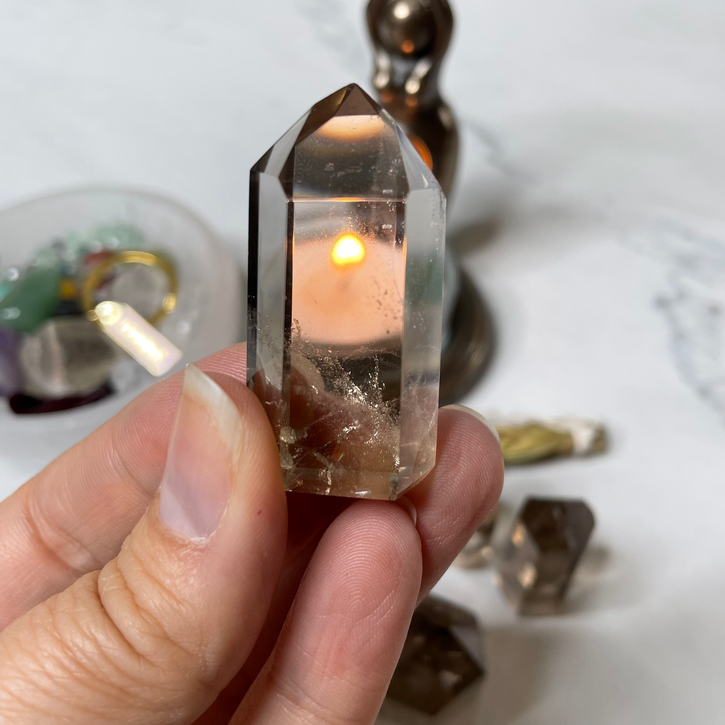 Intuitively Selected Mini Smoky Quartz Towers- Grade AAA
