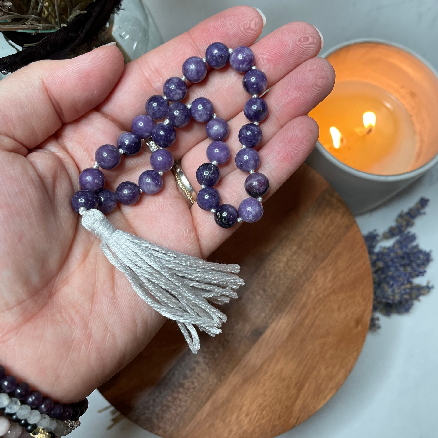 Pocket of Peace: Lepidolite Meditation Beads