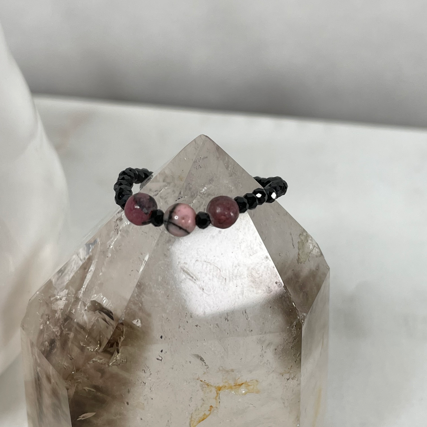 Rhodonite and Onyx Ring