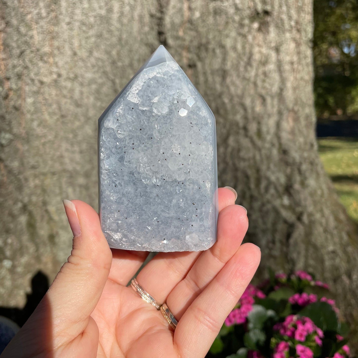 Druzy Agate Tower #394